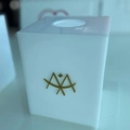 Lixeira de mesa acrílico Branco - Logo alto relevo inicial ou desenho