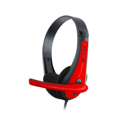 Headset Gamer C3TECH C/Microfone P2 Preto e Vermelho - PH-30BK