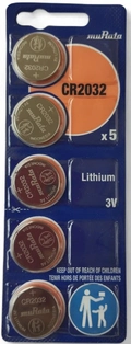 CR2032 Murata - 3V Lithium cartela c/5un.