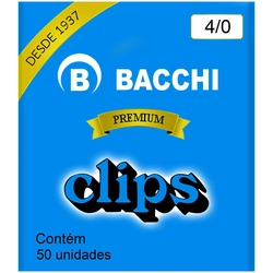 CLIPS N.4/0 GALVANIZADO CX C/50 BACCHI