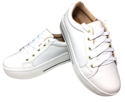 Tênis Plataforma Solado Alto Mermaids Queen Lama Branco