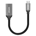 Cabo Usb Tipo-c para Hdmi Fêmea 2.0 4k/60hz - Preto - 15cm - Nylon - Pucf-15p