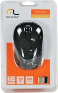 Mouse Sem Fio Multilaser 2.4ghz Preto Usb Plug And Play 1200dpi Mo212