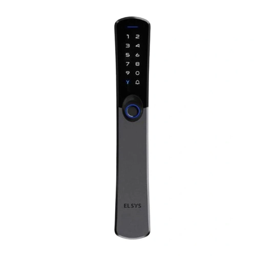 Fechadura Digital de Embutir Wi-fi Com Biometria Esf-de6100i Samba Prata/preto Elsys