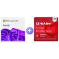 Microsoft 365 Family Esd 6gq-00088 + Total Protection Mcafee 10 Dispositivos - 6gq-00088al