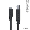 Cabo Para Impressora Usb-C Tipo-C Para USB-B 3.0 Pcyes 1 Metro Preto - P3UCBP-1