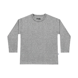 Camiseta Manga Longa Básica Mescla Fakini - Masculina