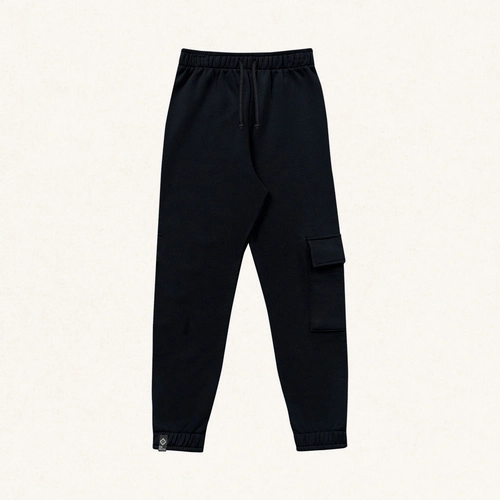 Calça Cargo Moletom Preta Fakini - Masculina