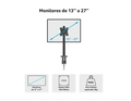 Suporte de Mesa para Monitor 13 A 27 Polegadas com Ajuste de Altura - AC373