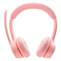 Headset Logitech Zone 300 Rosé Sem Fio - 981-001411