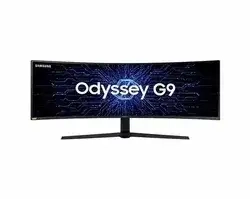Monitor Samsung 49 Ledva Gamer profissional para jogos Curvo Odyssey G9 Dqhd 240hz 1ms Freesync C Ajuste de Altura de Brancos