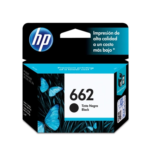 CARTUCHO DE TINTA HP ORIGINAL 662 PRETO 2ML - CZ103AB - HP