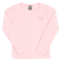 Blusinha Manga Longa com Strass Lollipop Randa Mundu - Feminina