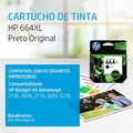 Cartucho de Tinta HP 664XL 8,5ml Preto Original