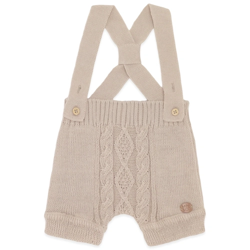 Jardineira Curta Tricot - Cáqui Masculino