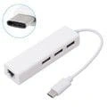 HUB TYPE-C C/3 PORTAS USB 2.0 E 1 RJ45 LELONG
