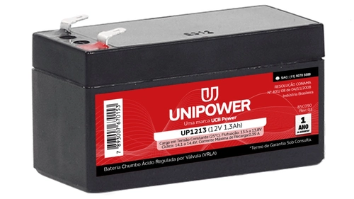Bateria Selada Vrla Agm 12v 1,3ah (up1213)