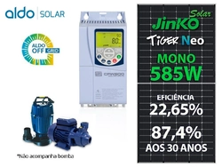 Gerador De Energia Solar Drive Para Motobomba Rosca Dupla Madeira Romagnole Motobomba Geb 12,285kwp Jinko Tiger Neo Mono 585w Cfw500 Mppt Trif 220v 7,5cv