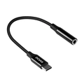 Cabo Usb-c para P3 Fêmea - Preto - 15cm - P3ucp-15p