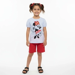Blusinha Manga Curta Minnie Lantejoulas Feminina - Bygus