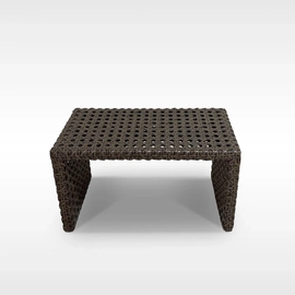 Mesa de Centro em Fibra Sintética e Alumínio  Tela Arco Dourados