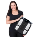 Balança Inteligente Bioimpedância Digital Corporal Relaxshop Bio Ultra Preta c/ Eletrodos – 55 Análises, Bluetooth