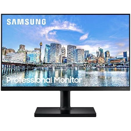 Monitor Samsung 24 Full Hd 75hz Ips Ajuste de Altura Rotação Inclinação Hdmi Dp Usb Freesync - Lf24t450fqlmzd