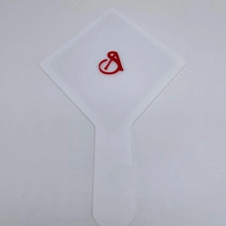 Espelho Branco G - Logo alto relevo inicial ou desenho