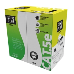Cabo Lan U/utp Cat.5e 24awg 4 Pares Cmx Uso Externo Caixa C/ 305 Metros Preto 100% Cobre 23200174