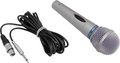 Microfone Profissional Com Fio 5 Metros Mc-200 Prata