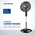 Ventilador De Coluna Mondial Vsp-40c-b 40cm 6 Pas - 220v