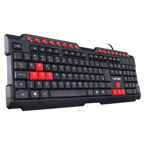 Teclado Gamer Vx Gaming Dragon V2 Abnt2 1.8m Preto Com Vermelho - Gt100