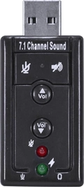Adaptador Placa de Som Usb 7.1 Canais Virtual Ausb71