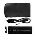 Case para SSD M.2 NVMe F3 CS-ADP-NGFFNVME PCIe SATA 2230 2242 2260 2280 USB e USB-C 3.0 Preto