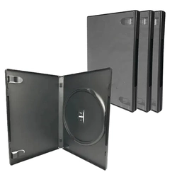 Kit com 3 Capa para CD DVD Preto para 1 Disco Box Case Estojo