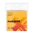 Bloco Adesivo 76x76mm Laranja Neon Maxprint
