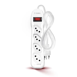 Filtro de Linha 4 Tomadas Pp 3x0,75 1m 249 Branco