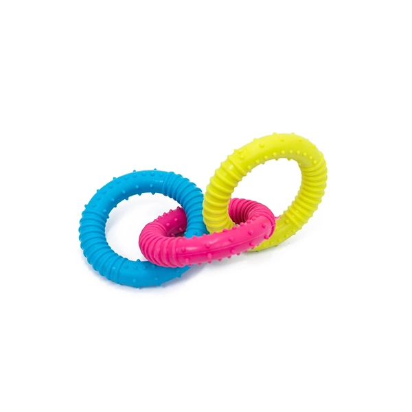 Brinquedo Mordedor Argola Tripla para Cães e Gatos