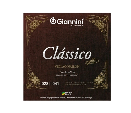 Encordoamento para Violão Nylon 65/35 Tensão Média Bronze Prateado Genwpm