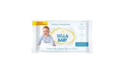 Toalhinhas Umedecidas Bella Baby Contém 40 Unidades