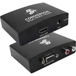 Conversor Vga Para Hdmi Video Converter Preto Pix