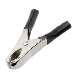 Garra Jacare Para Bateria 10a - 5 Cm - Preta