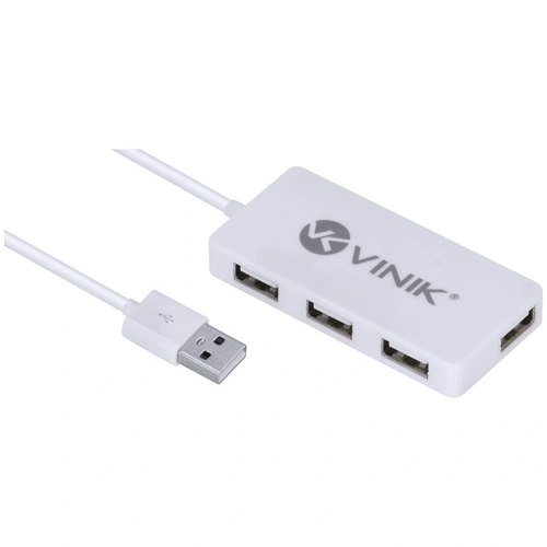 Hub Usb 2.0 Com 4 Portas e 1,2m de Cabo Branco - Vinik Huv-20b