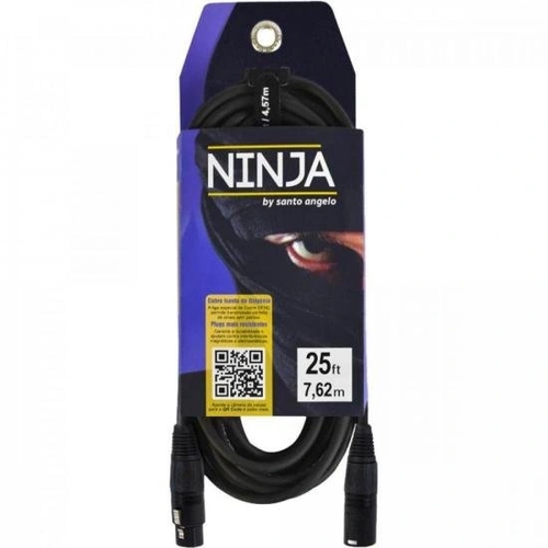 Cabo Xlr Macho x Xlr Fêmea 7,62m Ninja Lw b Santo Angelo