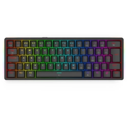 Teclado Gamer Mecanico Redragon Akali 60% RGB Preto - K642-RGB PT Brown