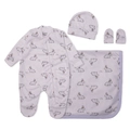 Kit Saída Maternidade Coelhinho Areia Mescla Baby - Feminino