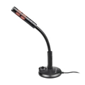Microfone De Mesa Multilaser Ph375 P2 Flexivel Preto e Vermelho