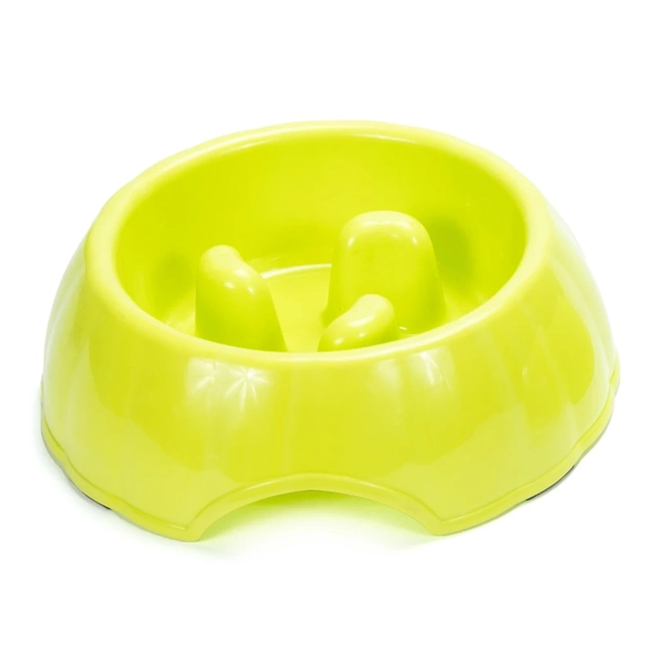 Comedouro Tigela de Alimentação Lenta G Verde para Cães e Gatos