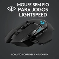 Mouse Gamer Logitech G502, Hero 16k, Lightspeed, Recarregável, RGB Lightsync, 11 Botões, 16000DPI, Sem Fio - 910-005566
