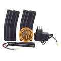 (Kit) Rifle de Airsoft AEG AR15 Neptune 10 Short  Rossi + Carregador + Bateria